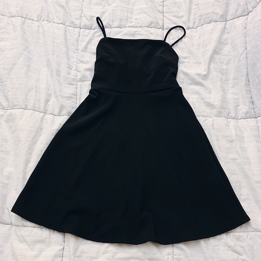 F21 Black Skater Dress
